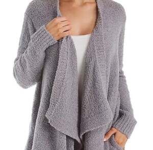 EUC UGG Phoebe Wrap II Women's Sweater Knit Draped Cardigan Grey size L